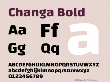 Changa Bold Version 3.003图片样张