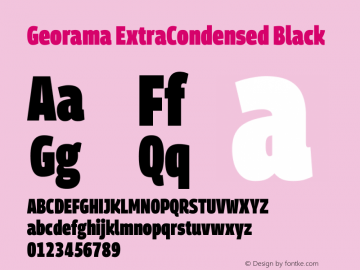 Georama ExtraCondensed Black Version 1.001图片样张