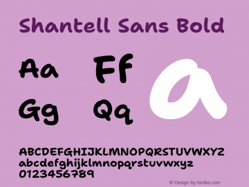 Shantell Sans Bold Version 1.008;[ac192a2d6]图片样张