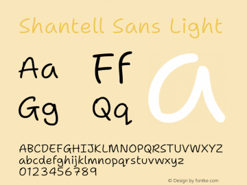 Shantell Sans Light Version 1.008;[ac192a2d6]图片样张