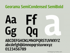 Georama SemiCondensed SemiBold Version 1.001图片样张