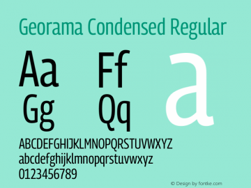 Georama Condensed Regular Version 1.001图片样张