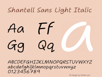 Shantell Sans Light Italic Version 1.008;[ac192a2d6]图片样张