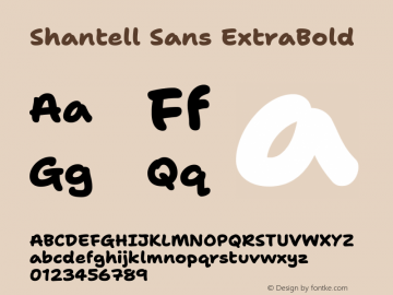 Shantell Sans ExtraBold Version 1.008;[ac192a2d6]图片样张
