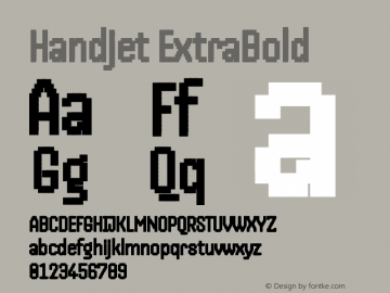 Handjet ExtraBold Version 2.003图片样张