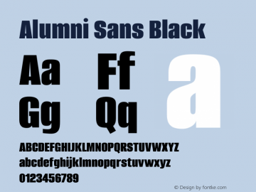 Alumni Sans Black Version 1.018图片样张