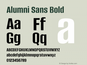 Alumni Sans Bold Version 1.018图片样张