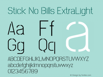 Stick No Bills ExtraLight Version 2.000图片样张