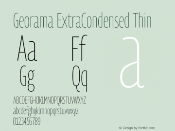 Georama ExtraCondensed Thin Version 1.001图片样张