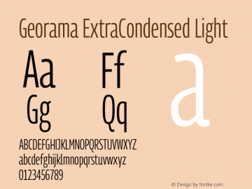 Georama ExtraCondensed Light Version 1.001图片样张