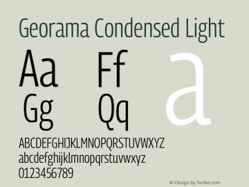 Georama Condensed Light Version 1.001图片样张