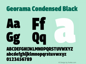 Georama Condensed Black Version 1.001图片样张