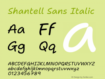 Shantell Sans Italic Version 1.008;[ac192a2d6]图片样张