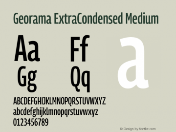Georama ExtraCondensed Medium Version 1.001图片样张