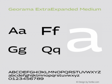 Georama ExtraExpanded Medium Version 1.001图片样张