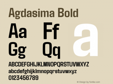 Agdasima Bold Version 2.002图片样张