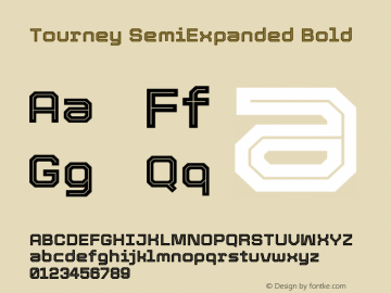 Tourney SemiExpanded Bold Version 1.015图片样张