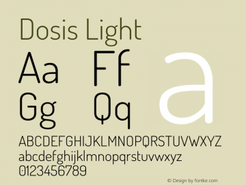 Dosis Light Version 3.002图片样张