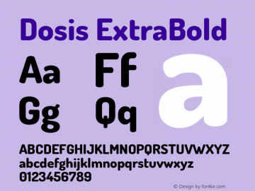 Dosis ExtraBold Version 3.002图片样张
