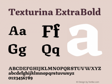 Texturina ExtraBold Version 1.002图片样张