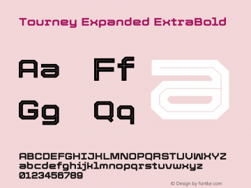 Tourney Expanded ExtraBold Version 1.015图片样张
