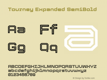 Tourney Expanded SemiBold Version 1.015图片样张