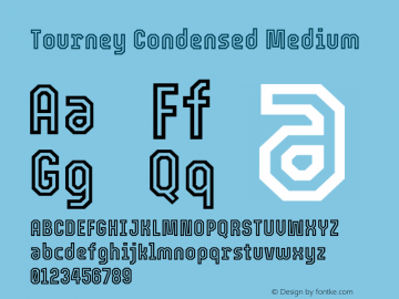 Tourney Condensed Medium Version 1.015图片样张