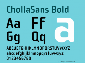 ChollaSans Bold 001.000 Font Sample