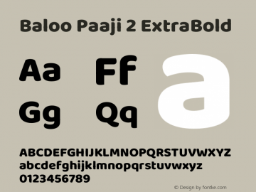 Baloo Paaji 2 ExtraBold Version 1.700图片样张