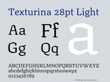 Texturina 28pt Light Version 1.002图片样张