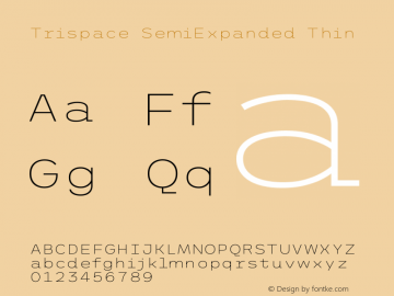 Trispace SemiExpanded Thin Version 1.210图片样张