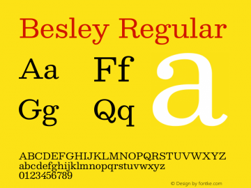 Besley Regular Version 2.001图片样张