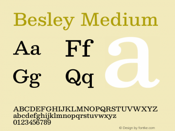 Besley Medium Version 2.001图片样张