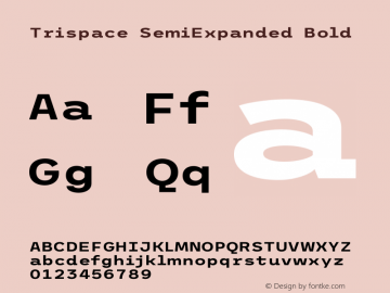 Trispace SemiExpanded Bold Version 1.210图片样张