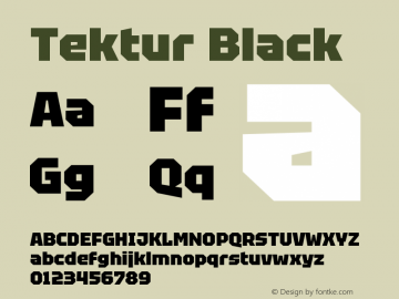 Tektur Black Version 1.005;gftools[0.9.30]图片样张