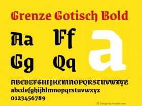 Grenze Gotisch Bold Version 1.002图片样张