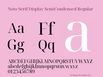 Noto Serif Display SemiCondensed Regular Version 2.003图片样张