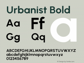 Urbanist Bold Version 1.303图片样张