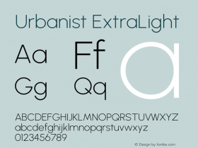 Urbanist ExtraLight Version 1.303图片样张