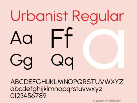 Urbanist Regular Version 1.303图片样张
