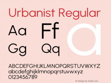 Urbanist Regular Version 1.303图片样张