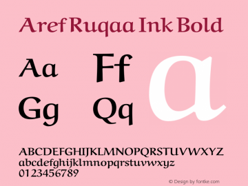 Aref Ruqaa Ink Bold Version 1.005图片样张