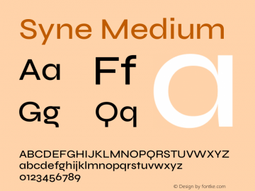 Syne Medium Version 2.200图片样张