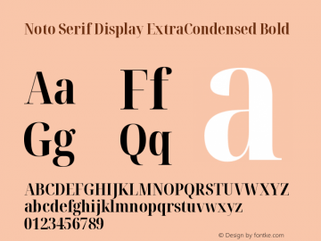 Noto Serif Display ExtraCondensed Bold Version 2.003图片样张