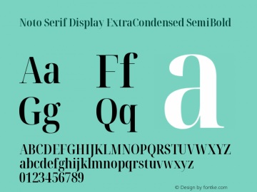 Noto Serif Display ExtraCondensed SemiBold Version 2.003图片样张