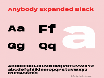 Anybody Expanded Black Version 1.113;gftools[0.9.25]图片样张