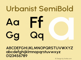 Urbanist SemiBold Version 1.303图片样张