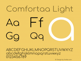 Comfortaa Light Version 3.105图片样张