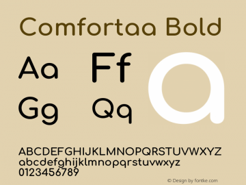 Comfortaa Bold Version 3.105图片样张