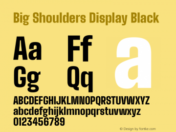 Big Shoulders Display Black Version 2.002图片样张